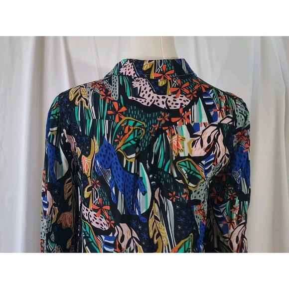 Anthropologie Maeve Masha Volnova Jungle Daydream Carmiel Button Down Shirt US 4 - Picture 12 of 14
